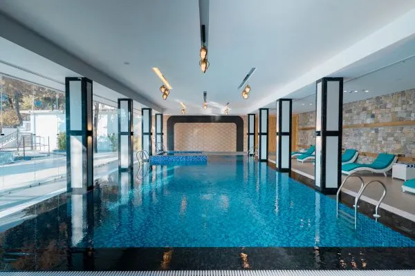 Centrally heated swimming pool